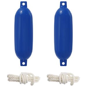 vidaXL Fenders de bateau 2 pc &Oslash; 11 x 40 cm Bleu PVC