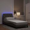vidaXL Cadre de lit avec LED sans matelas taupe 80x200 cm tissu