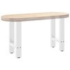 vidaXL Pieds de table basse Blanc 2 pièces 38 x (42-43) cm Acier