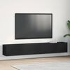 vidaXL Meuble TV 2 pcs Noir 100 x 30 x 30 cm Bois d'ingénierie