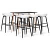 vidaXL Ensemble de bar 7 pcs Noir et blanc