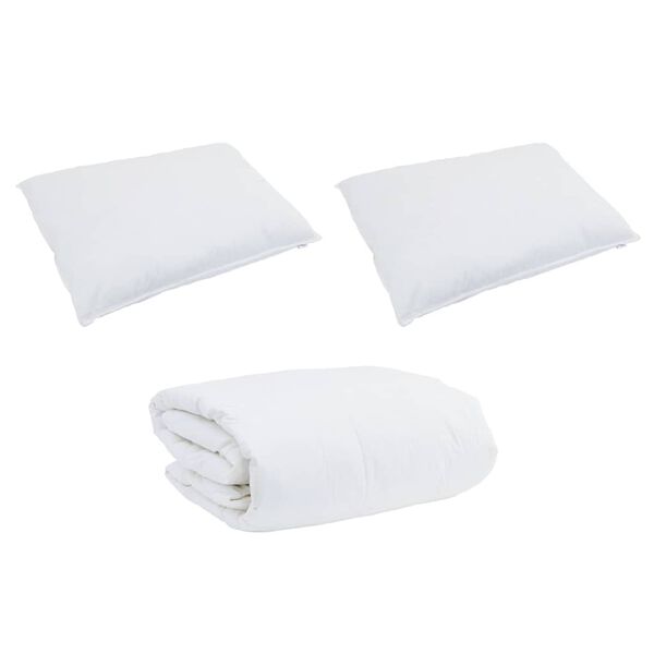 vidaXL Ensemble de Duvet avec oreiller 3 pcs Blanc Plume de canard
