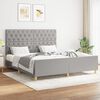 vidaXL Cadre de lit sans matelas gris clair 160x200 cm tissu