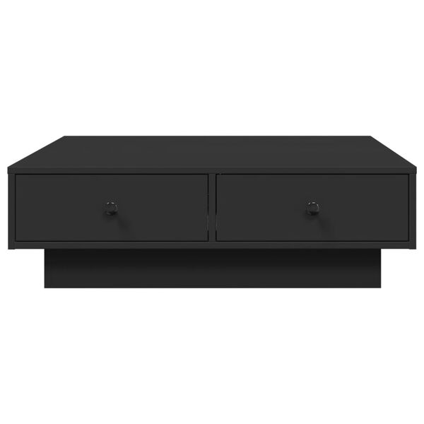 vidaXL Table basse Noir 90x90x28 cm Agglom&eacute;r&eacute;