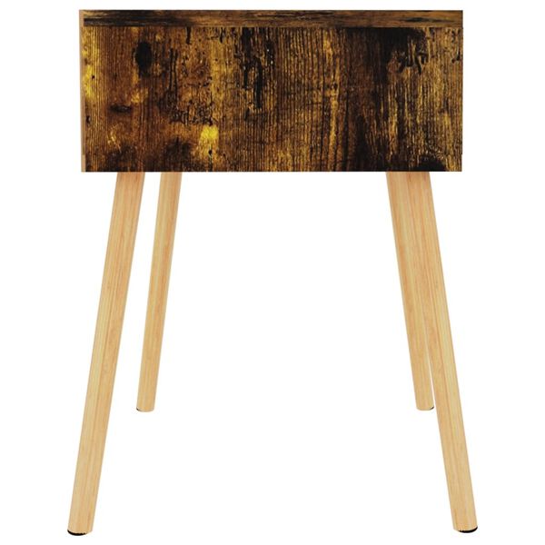 vidaXL Tables de chevet 2 pcs Ch&ecirc;ne fum&eacute; 40x40x56 cm Bois d'ing&eacute;nierie