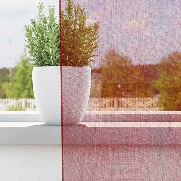 vidaXL Rideaux en voile avec boucles 2 pcs rouge bordeaux 140x260 cm