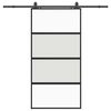 vidaXL Porte coulissante avec kit de quincaillerie noir 102,5x205 cm