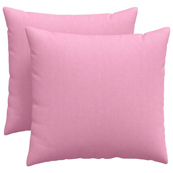 vidaXL Coussins de canapé 2 pcs Rose 50 x 50 cm tissu