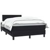 vidaXL Sommier &agrave; lattes de lit avec matelas noir 120x210 cm velours