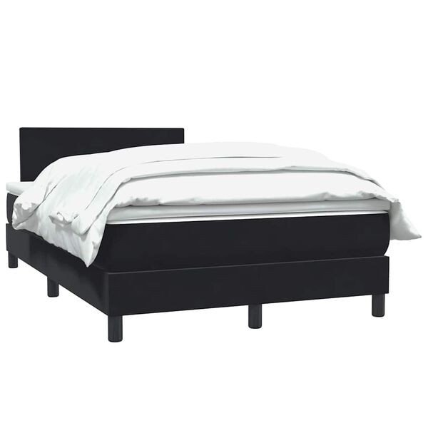 vidaXL Sommier &agrave; lattes de lit avec matelas noir 120x210 cm velours