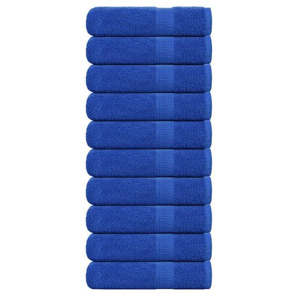vidaXL Serviettes de douche FROGN 10 pcs bleu 70x140 cm 360 g/m&sup2;