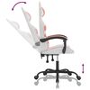 vidaXL Chaise de jeu Blanc et rose Similicuir