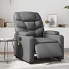 vidaXL Fauteuil de massage inclinable &eacute;lectrique gris similicuir