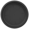 vidaXL Plateau &agrave; fleurs rond 24 pcs Noir &Oslash; 17,5 x 2 cm Plastique