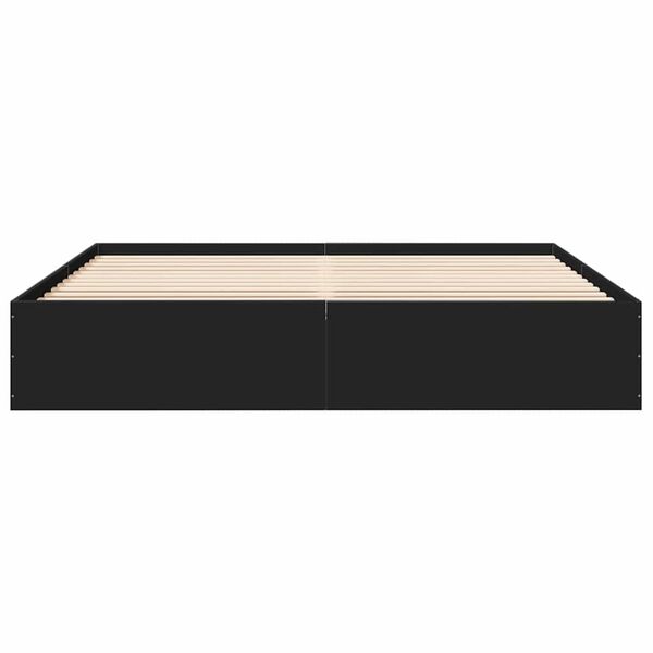 vidaXL Cadre de lit sans matelas noir 200x200 cm
