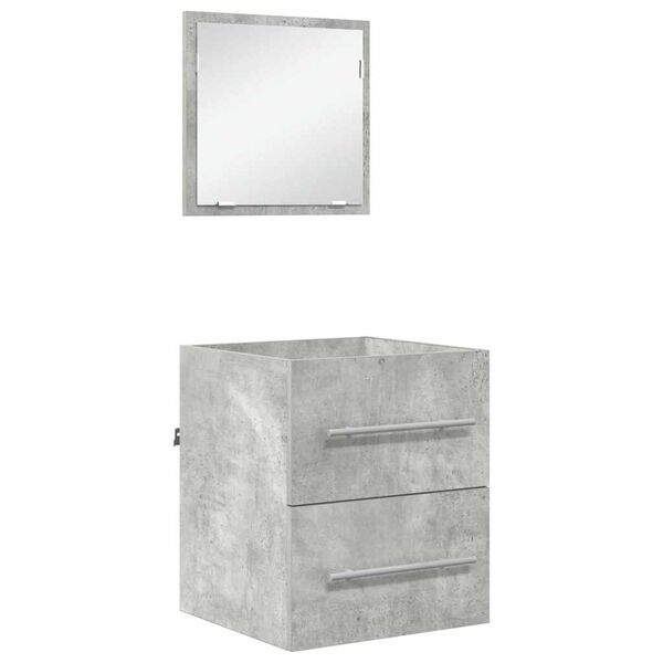 vidaXL Ensemble de mobilier de salle de bain Gris 41 x 38,5 x 48 cm
