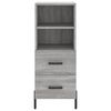 vidaXL Buffet haut Sonoma gris 34,5x34x180 cm Bois d'ing&eacute;nierie
