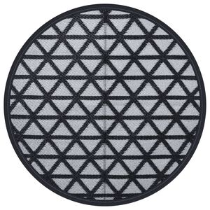 vidaXL Tapis d'ext&eacute;rieur ARAKIL noir &Oslash;120 cm PP