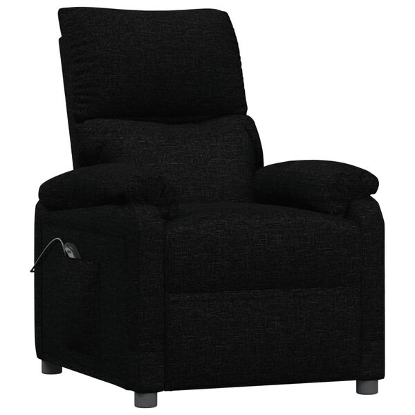 vidaXL Fauteuil inclinable &eacute;lectrique Noir Tissu
