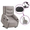 vidaXL Fauteuil inclinable &eacute;lectrique gris nuage tissu