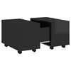 vidaXL Table basse noir brillant 60x60x38 cm bois d'ing&eacute;nierie