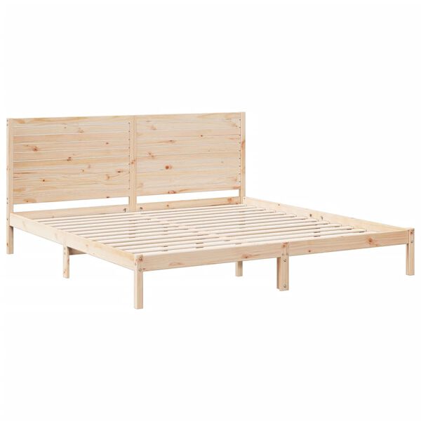 vidaXL Cadre de lit extra long sans matelas 200x220 cm bois massif