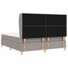 vidaXL Lit &agrave; ressorts avec matelas gris fonc&eacute; 90x190 cm Taupe tissu