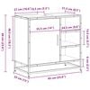 vidaXL Meuble de salle de bain avec lavabo Ch&ecirc;ne Sonoma 65 x 33 x 60 cm Bois d'ing&eacute;nierie