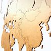 MiMi Innovations D&eacute;coration carte du monde murale Bois Marron 130x78cm