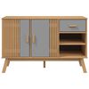 vidaXL Buffet OLDEN gris et marron 114x43x73,5 cm bois massif de pin
