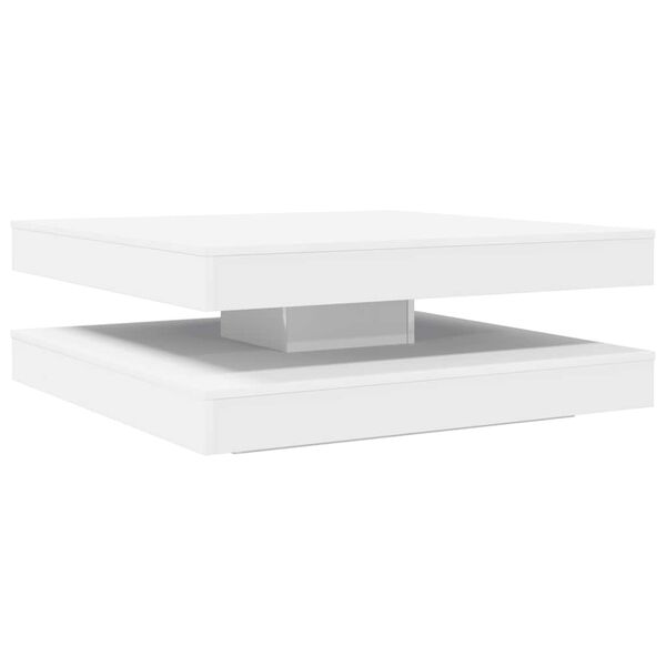 vidaXL Table basse rotative à 360 degrés blanc 90x90x34,5 cm