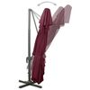 vidaXL Parasol de jardin d&eacute;port&eacute; avec double dessus Bordeaux Rouge 400 x 300 cm