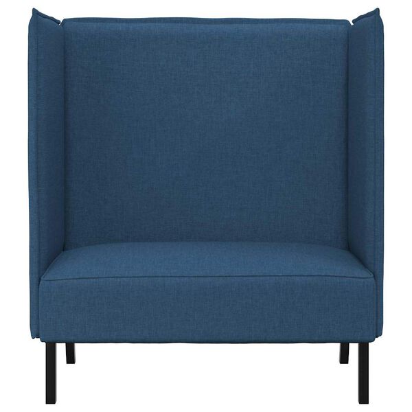 vidaXL Canap&eacute; &agrave; Haut Dossier 101cm Bleu tissu