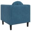 vidaXL Fauteuil avec coussin bleu velours