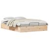 vidaXL Cadre de lit ottoman avec rangement Naturel 135 x 190 cm