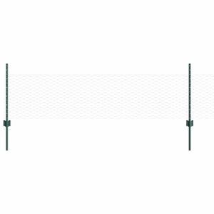 vidaXL Cl&ocirc;ture hexagonale avec poteau 100 x 0,5 m Vert Maille