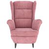 vidaXL Fauteuil rose velours