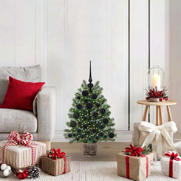 vidaXL Sapin de No&euml;l artificiel avec 150 LED Vert 75 cm PE et PVC