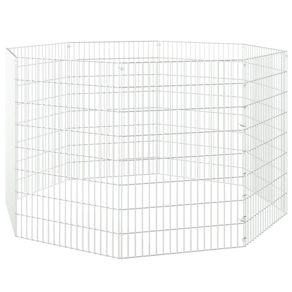 vidaXL Enclos pour animaux en liberté 8 panneaux 54x80cm fer galvanisé