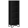 vidaXL Biblioth&egrave;que noir 50x31x137,5 cm bois d'ing&eacute;nierie