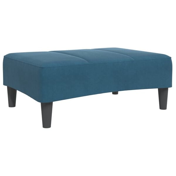 vidaXL Repose-pied bleu 77x55x31 cm velours
