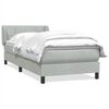 vidaXL Sommier &agrave; lattes de lit et matelas gris clair 80x220 cm velours