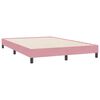 vidaXL Sommier &agrave; lattes de lit avec matelas rose 160x220 cm velours