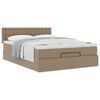 VidaXL Cadre de lit ottoman et matelas cappuccino 140x190cm similicuir