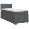 vidaXL Lit boxspring avec matelas Gris fonc&eacute; 90 x 190 cm Tissu
