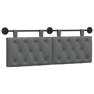 vidaXL T&ecirc;te de lit suspendue Gris fonc&eacute; Tissu