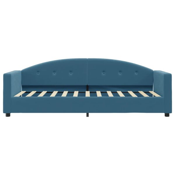 vidaXL Lit de jour avec matelas bleu 80x200 cm velours