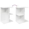 vidaXL Tables de chevet 2 pcs blanc 46,5x29x61 cm bois d&rsquo;ing&eacute;nierie
