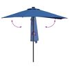 vidaXL Parasol de jardin Azur 294 x 150 x 223 cm Polyester et Acier