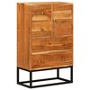vidaXL Commode avec porte Naturel 55 x 30 x 90 cm Bois d'Acacia Massif